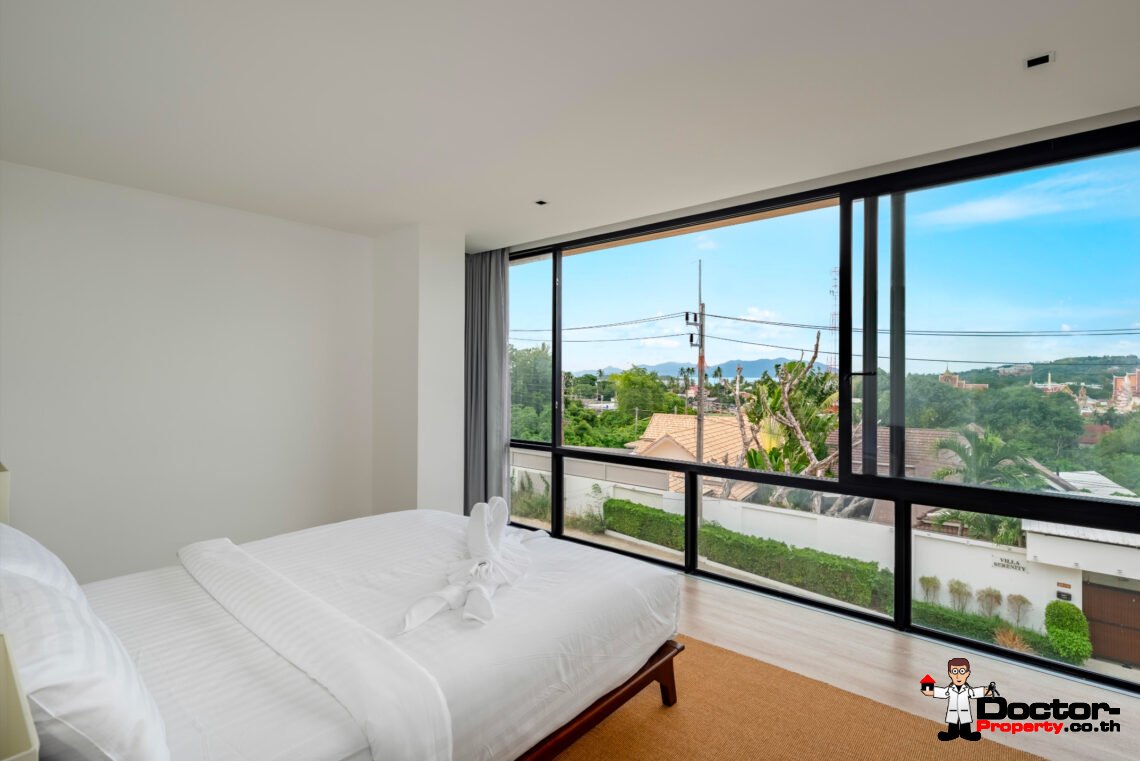 Modern 4 Bedroom Private Pool Villa with Partial Sea View in Plai Laem, Koh Samui – For Sale